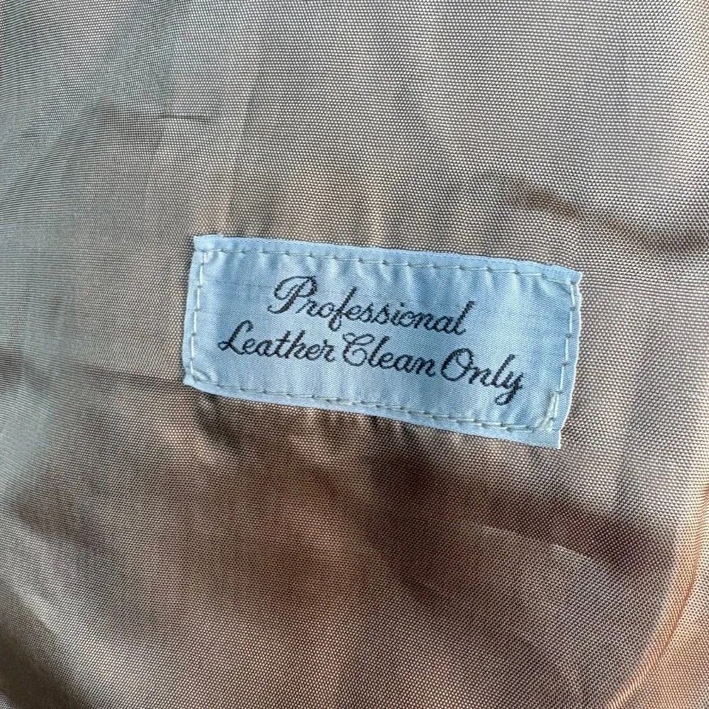 Vintage 70s Sears Leather Shop Suede Western Vest Tan Brown Satin Lined Size 44T